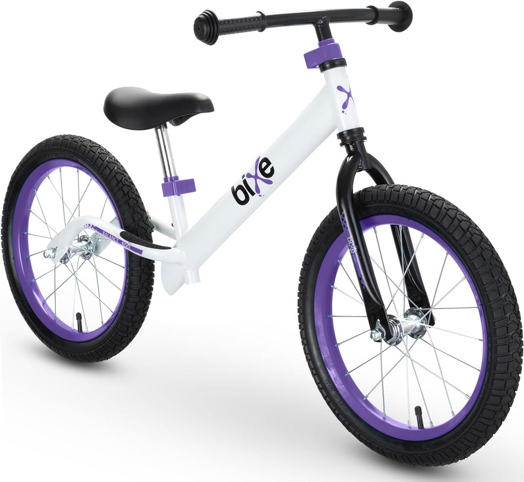 Balance Bike: for Big Kids Aged 4, 5, 6, 7, 8 and 9 Years Old - No Pedal Sport Training Bicycle | 16inch Wheel (Violet)