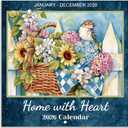 2026 Calendar - 2026 Wall Calendar, Jan. 2026 - Dec. 2026, 12" x 24" (Open), Home with Heart Calendars, 12-Month Calendars with Stapled Binding