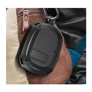 Compatible with Beats Studio Buds/Buds+ Case Cover 2021/2023, [Secure Lock] Cool Beats Studio Buds Plus Protective Shell Men Women with Keychain for New Beats Studio Ear Buds Case - Black[CASE ONLY]