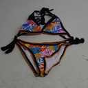 Bikini Sets for Women Floral Two Piece Bathing Suit V Neck Shell Stitched Swimsuit Tie Side Triangle Swimwear Large