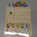 3 IN 1 Double Sided Montessori Toys- Magnetic Color and Number Maze, Toddler Wooden Alphabet Puzzles, Dry Erase Board, Preschool Learning Activities Toys for 3 4 5 6 Years Old Kids Girls Boys