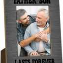 The Love Between A Father And Son Lasts Forever Daddy Picture Frame for Wood Desk Picture Frame for Dad Fathers Day Frames Wood Photo Frames 4x6 Photo Gift for Fathers Day Birthday Gifts for Dad FS596
