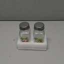 Gandeer 2 Pack Strawberry Salt And Pepper Shakers Set 2.7 oz Cute Glass Salt and Pepper Shakers with Stainless Steel Lid for Kitchen or Restaurant