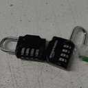 Amazon Basics 4-Digit Combination Lock for Gym and Sports, 2-Pack, Black