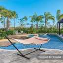 SUNCREAT 12 FT Heavy Duty Hammock Stand, Portable Hammock Stand, 475 lbs Capacity, Black
