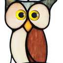 Stained Glass Owl Window Hanging Sun Catcher Halloween Decoration Birthday Gifts for Lover and Friends
