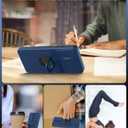 for Samsung Galaxy A35 Case with 2 Screen Protectors,Built-in Slide Camera Cover,with 360Kickstand Ring for A35 Case Shockproof Anti-Scratch Military-Grade Drop Heavy Duty Protection Blue