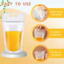 20 PCS Drink Pouches Bags with 20 Disposable Plastic Straws, Hand-held Frosted Translucent Reclosable Zipper Juice Pouches for Adults and Teens