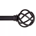 Kenney 5/8” Diameter Cage Standard Decorative Adjustable Curtain Rod Set