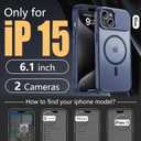 Innaght Magnetic for iPhone 15 Case with Stand,Compatible with MagSafe,Rugged,Heavy Duty,Protective case Kickstand,[Built-in Invisible Stand],Blue