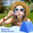 Shappy 100 Pcs Mini Bubble Wands Bulk for Kids Party Favors Small Bubble for Birthday Gifts Goodie Bag Stuffers Wedding Outdoor Summer Toys Toddlers Boys Girls (Blue)