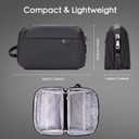 Mini Electronics Travel Organizer Pouch, Small Storage Case for Cable/Charger & Cords/Tech Essentials (Black-Mini)