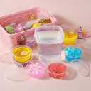 12 Pack of Pink Slime Kit Set Crystal Slime Kit Set Peach Pink Jelly Cube Glimmer Crunchy Slime D