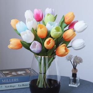 Buart Spring-Colors Tulip Flowers Artificial Luxury Big Tulip Valentine's Day Mother's Day Easter Home Kitchen Wedding Decorations(11pcs) (Luxury Series)