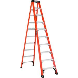 Louisville Ladder 10-Foot Fiberglass Step Ladder, 375-Pound Load Capacity, Type IAA, FS1410HD