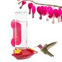Perky-Pet 455-2 Mounted 445-2 Glass Window Hummingbird Feeder, Red – 14 oz