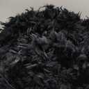 Tigeen 2 Yards 80g Halloween Chandelle Turkey Feather Boa for DIY Craft Wedding Dancing Movie Party 1920s Costume Decoration(Black)