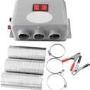 600W 12V Auto Heater Electric Heating Fan, Electric Dryer Windshield Defogging Demister Defroster for 12V Vehicle Trucks Boat UTV, Defroster for Winter Fast Heating Low Noise