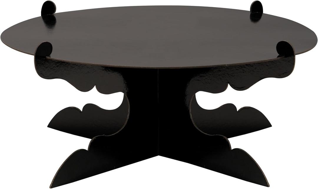12 inch One Tier Cardboard Cake Stand,Black Cupcake Stand for Birthday Wedding DIY Dessert Decoration