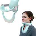 360Adjustable Neck Brace for Neck Pain and Support, Cervical Neck Traction Device for Home Use, Neck Stretcher Neck Decompression Devices for Forward Head Posture Correction, Green