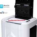 Aurora Professional Grade 120-Sheet Auto Feed Micro-Cut Paper and Credit Card Shredder with 5 Gallon Pullout Basket / 30 Minutes/Security Level P-4 (White/Black)
