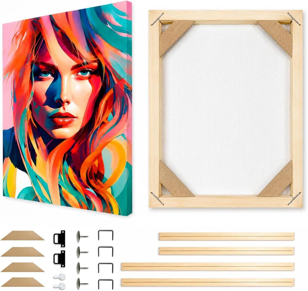 Canvas Frame 24x36 inch Suitable for 65x95 cm DIY Wooden Picture Frames, Oil Painting, Wall Art Paintings, Posters Prints, Home Gallery with Self Assembly Kit