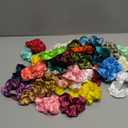 Chloven 60 Pack Satin Scrunchies for Women - Satin Silk Srunchies for Hair Scrunchie Bulk Girl Scrunchies Silk Hair Ties No Damage Ponytail Holders Satin Hair Tie for Thick, Curly Hair