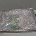 Rectangle Plastic Serving Tray with Handles, Elegant Decorative Tray for Coffee Table, Ottoman, Living Room, Kitchen, Outdoor Use. 12"*16"*1.6" B