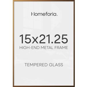 Homeforia 15x21.25 Bronze Puzzle Picture Frame, High-End Metal, Glass