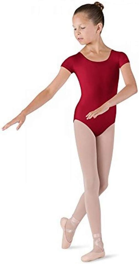 Bloch Dance Girls Dujour Microlux Short sleeve Leotard (14, Red)