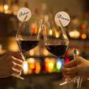 Wood Circle Drink Tags; Blank Wooden Name Place Card; Wooden Wine Glass Markers; Ideal for Weddings, Parties & Decor