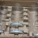 Pyrex 4-Pack Glass Canister Set - Dry Food Storage Containers with Glass Lids for Kitchen and Pantry Organization