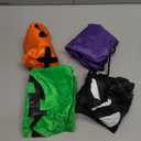 Amylove 4 Pcs Halloween Trick or Treat Bags Light up LED Bucket 10.4 x 9.8 Inches Glow in The Dark Candy Bags with Drawstring for Kids Trick or Treat Halloween Birthday Party Favor