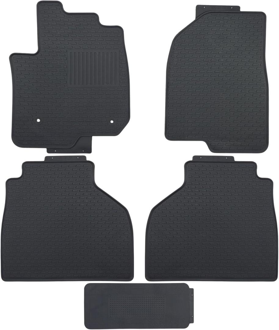 Custom-fit for 2019-2025 Chevrolet Silverado 1500/GMC Sierra 1500 & 2020-2025 Chevy Silverado/GMC Sierra 2500HD/3500HD Crew Cab Premium All-Weather Rubber Floor Mats and Liners
