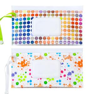 FAREVER Baby Wipe Dispenser, 2 Pack Portable Refillable Wipe Holder, Reusable Lightweight Wipes Holder Container Case for Travel Wet Wipe Pouch