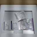 HNV 22"x20" Lighted Vanity Mirror  Large Makeup Mirror with 3-Color Dimmable LED Lights, 10X Magnification, Touch Control, Tabletop or Wall Mount Mirror for Bedroom & Dressing Room (White)