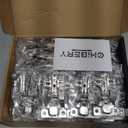 Chibery 50 Pack Full Overlay Cabinet Hinges, Regular Standard Closing, Slide-on, Self-Closing, Frameless Concealed Euro 105 Degree Compact Hinges for Kitchen, Bathroom, 3/4" Overlay, Nickel Plated