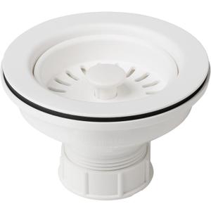 Kraus Kitchen Sink Strainer for 3.5-Inch Drain Openings in White, PST1-WH