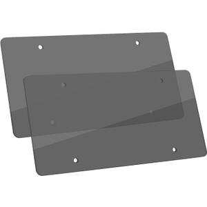 Flat Clear License Plate Cover 2 Pack of Heavy Duty Shields Unbreakable (Clear-B)
