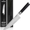Babish 8-Inch Chef Knife  High-Carbon German 1.4116 Steel Kitchen Knife  Professional Cutlery for Precise Slicing and Chopping (Stainless Blade/Black ABS Handle)