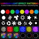 250W Stage Lights LED Moving Head DJ Lights 13 Gobos 8 Colors 15 Channels Disco Spotlights DMX512 with Sound Activated for Wedding Birthday Halloween Christmas Party Stage Strobe Lighting