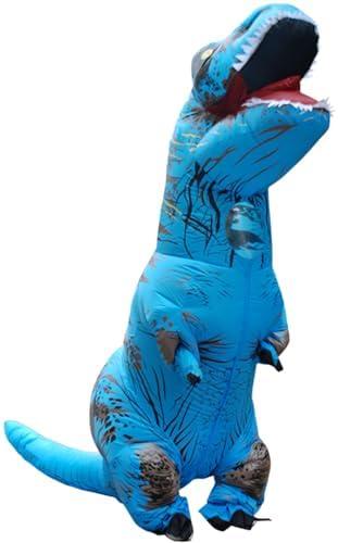 MENGKAO Inflatable Dinosaur Costume Adult Fancy Dinosaur Suit Blow up T-rex Full Body Dino Costume Halloween Cosplay Party, Large
