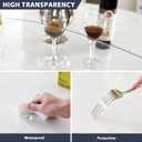 LovePads Round Clear Table Protector, 1.5mm Thick 44 Inch Plastic Table Cover, Waterproof Vinyl Tablecloth Round Protective Tabletop Pad for Kitchen Countertop Coffee Desk, Heavy Duty & Easy to Clean