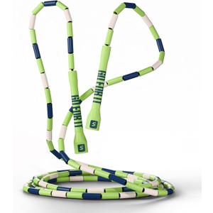 Sportbit Custom-Fit Beaded Jump Rope Adjustable Length for Kids & Adults, Men & Women Durable Fitness Rope for Gym & Home