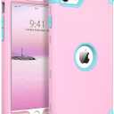 BENTOBEN for iPhone SE 2022 Phone Case and iPhone SE 2020 Case, Heavy Duty 3 in 1 Full Body Rugged Shockproof Hybrid Hard PC Soft Rubber Bumper Drop Protective Girl Women SE Cover, Light Pink/Blue