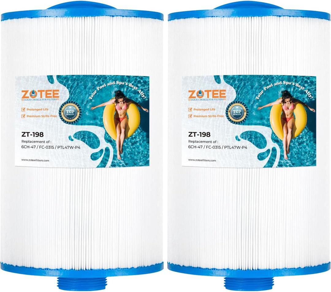 ZOTEE Spa Filter Replaces Unicel 6CH-47 Filbur FC-0315 PTL47W-P4 373043 Hot Tub Filter,2 Pack