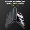 for Samsung Galaxy Z Fold 4 Case with New Slim S Pen (2023) Holder & Capacitance Pen, Screen Protector, Hinge Protection, Camera Protection Stand Cover 5G 2022, Black