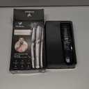 Vacuum Beard Trimmer for Men, New Version Adjustable Precision Trimming Length with 2 Comb, Electric Cordless Vacuum Trimmer for Beard, Waterproof and Rinses Easy, Blades for Skin fit, Black