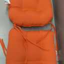 Set of 2 Outdoor Indoor U Shaped Wicker Seat Cushion Decorative Orange Tufted Chair Pads Chair Cushions Set for Patio Garden Home Office Furniture