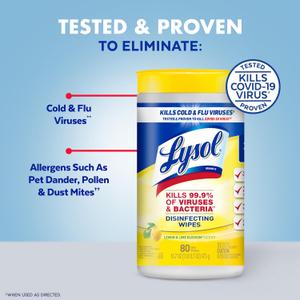 Lysol Disinfecting Wipes Bundle, Home Apartment Dorm Room Essentials and Cleaning Supplies, All Purpose Cleaner, Multi-surface Cleaning Wipes, Multi-Scent Sanitizing Wipes Bundle, 80 Count (3pk)